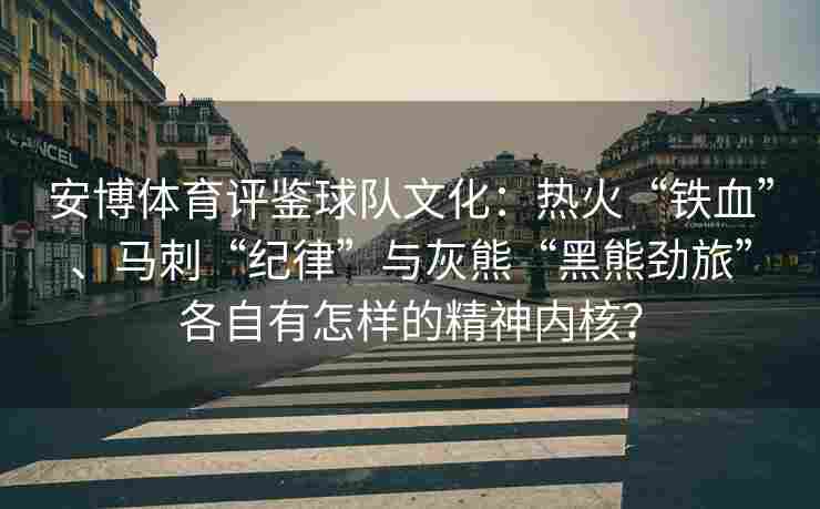 安博体育评鉴球队文化：热火“铁血”、马刺“纪律”与灰熊“黑熊劲旅”各自有怎样的精神内核？